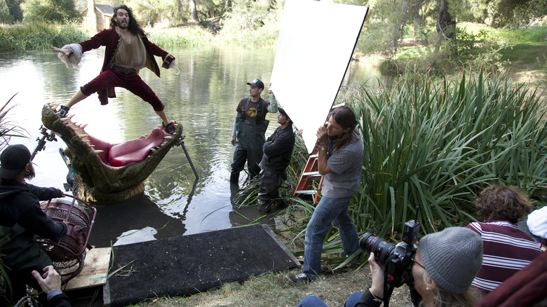 Annie Leibovitz shooting Russell Brand