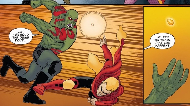 Drax grabbing the Power Gem