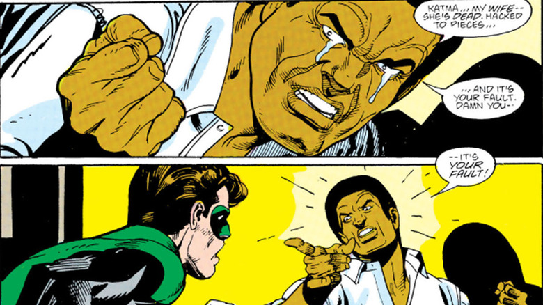 John Stewart crying with Hal Jordan