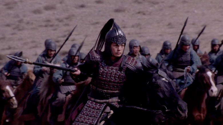 Mulan riding into battle