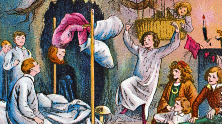 A Peter Pan illustration of the children