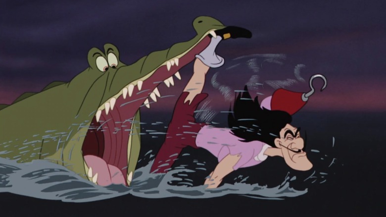 Hook and the crocodile fight