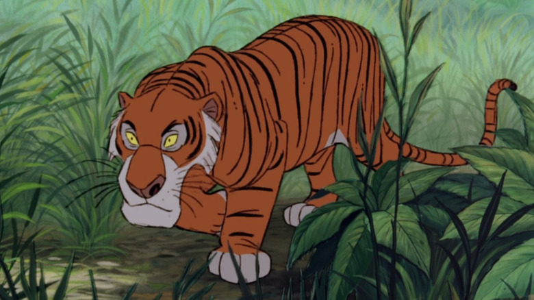 Shere Khan sneaking through grass