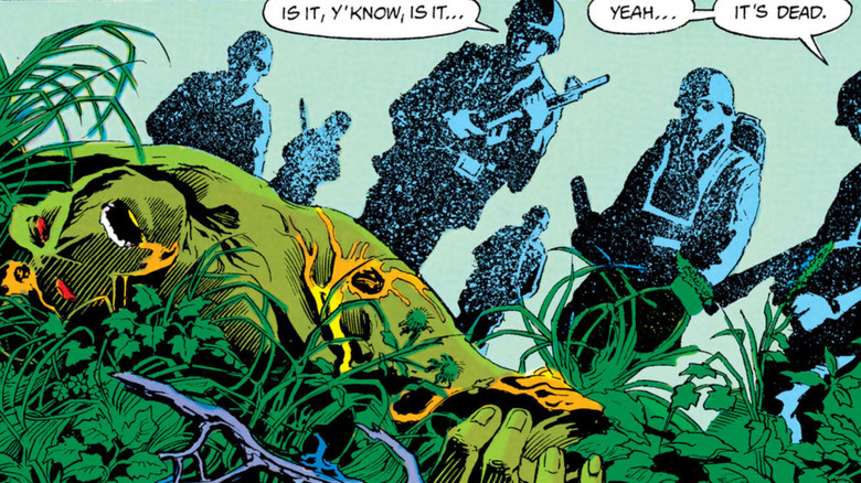 Swamp Thing is seemingly killed in "Swamp Thing Vol 2 #20"