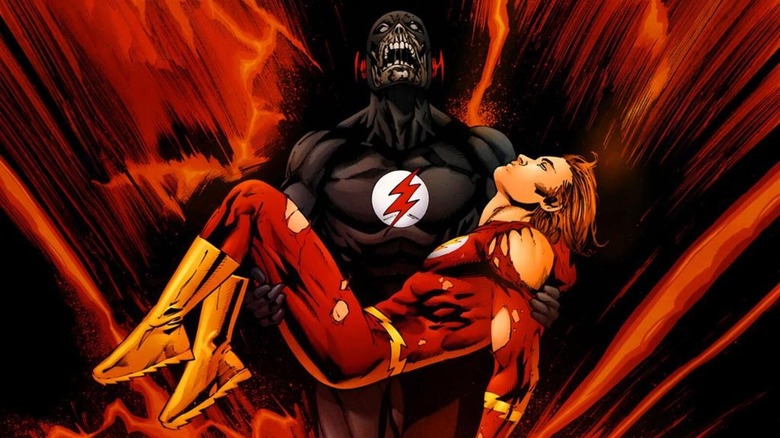 Black Flash carrying Wally West