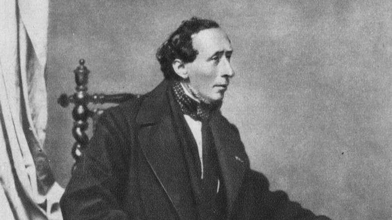 Hans Christian Andersen looking serious