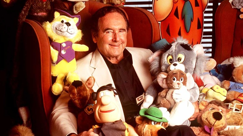 Joseph Barbera with his creations