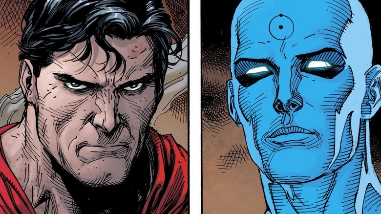 Dr. Manhattan faces off against Superman