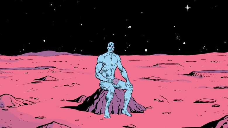 Dr. Manhattan alone on Mars