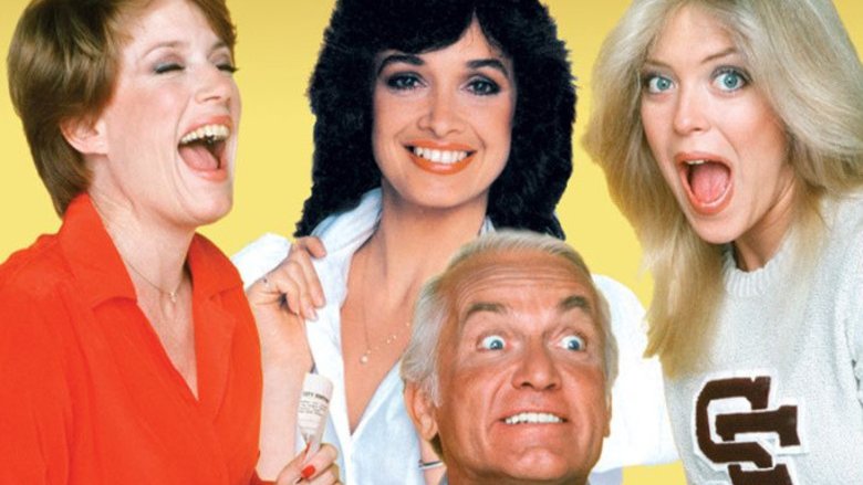 Ted Knight, Nancy Dussault, Deborah Van Valkenburgh, and Lydia Cornell in Too Close for Comfort