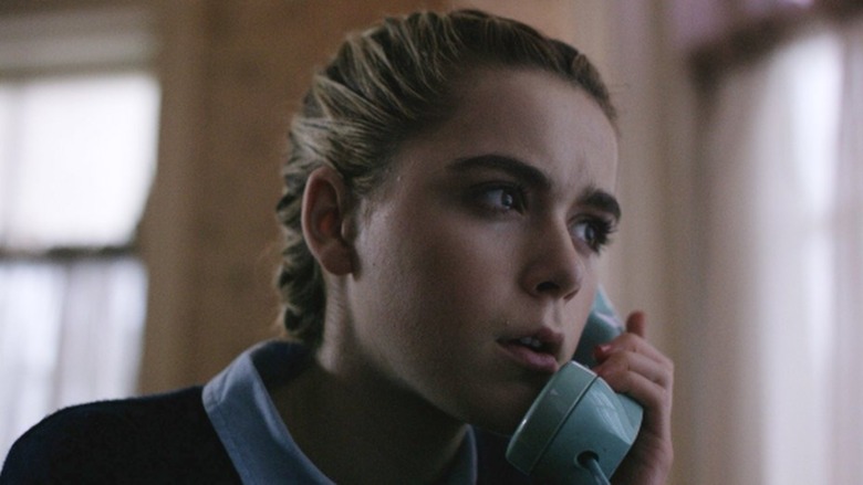 Kiernan Shipka on phone