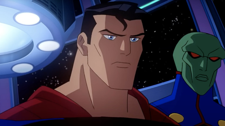 Superman and Martian Manhunter in Justice League: Crisis on Two Earths