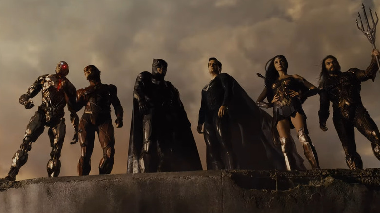 Justice League members standing together