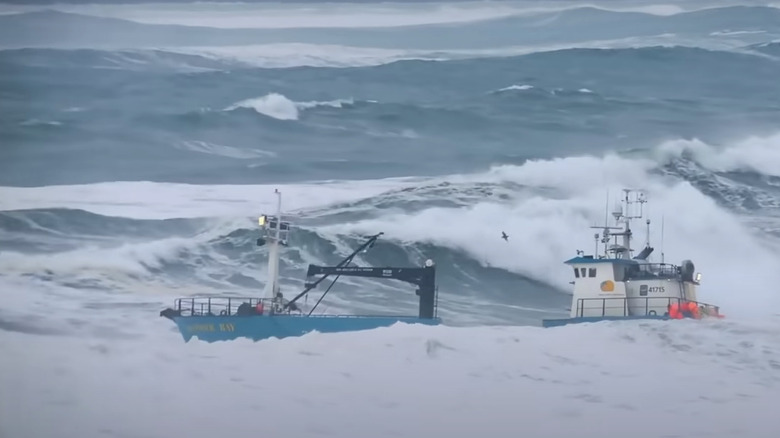 The F/V Summer Bay sailing through very rough waters