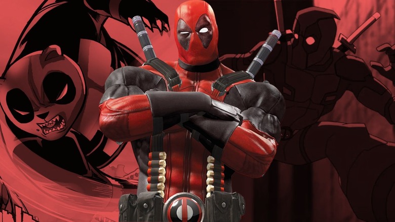 Deadpool posing by variants