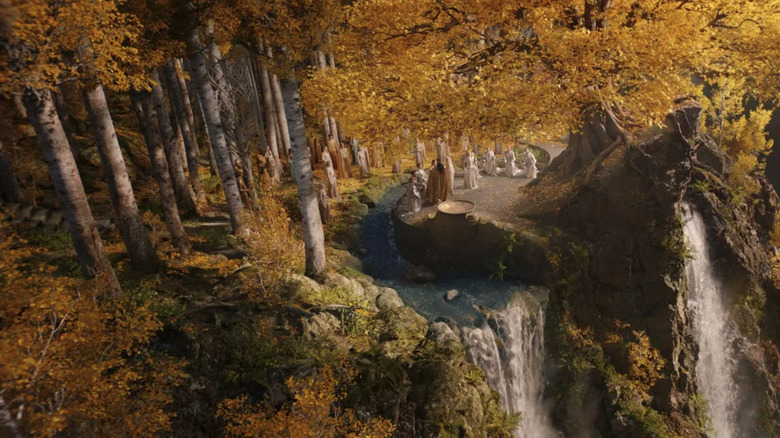 A woodland scene from "Rings of Power"