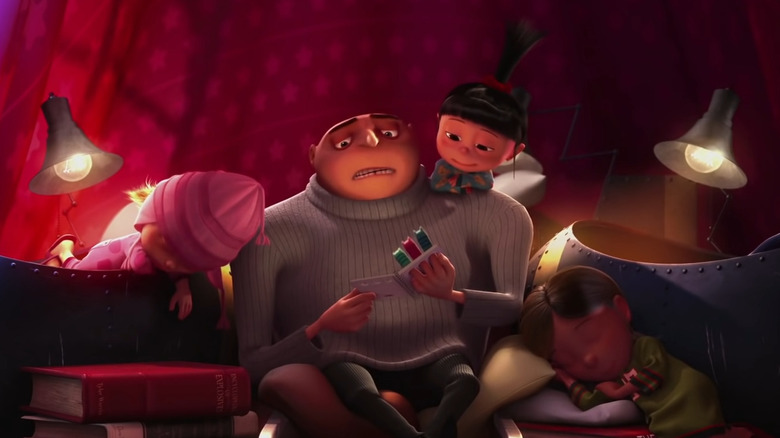 Gru reading to kids