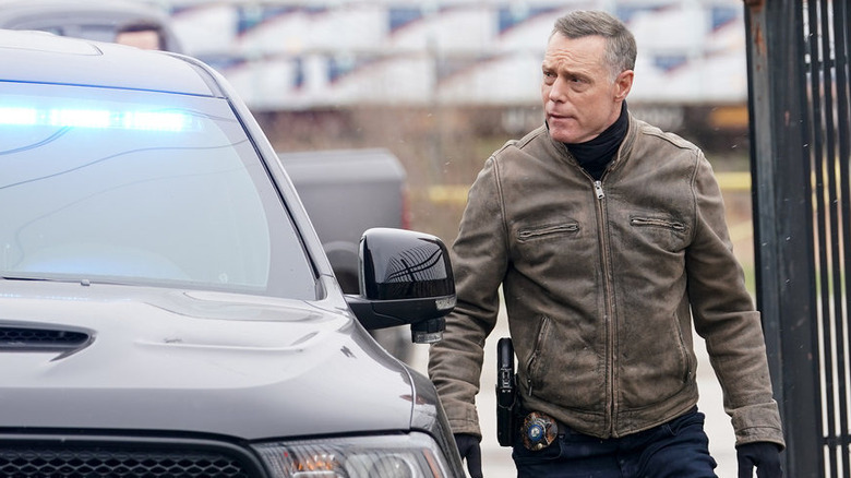 Hank Voight looking to his right