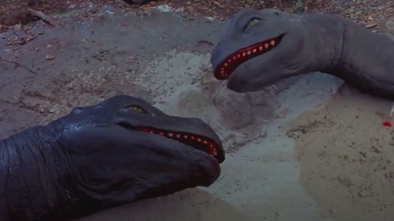 Dinosaurs appear in "Baby"