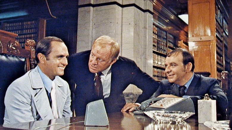 Woodrow Parfrey, Simon Scott, and Bob Newhart