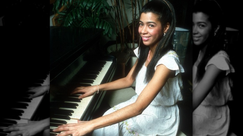 Irene Cara at piano