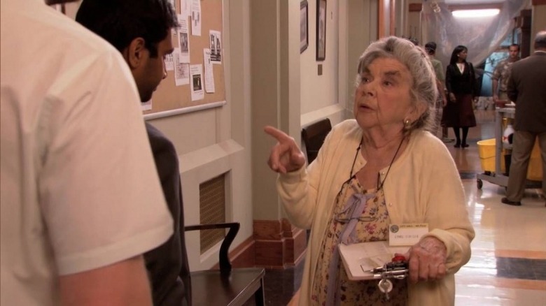 Ethel talking in Parks and Recreation