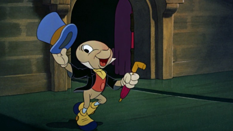 Jiminy Cricket cheerful