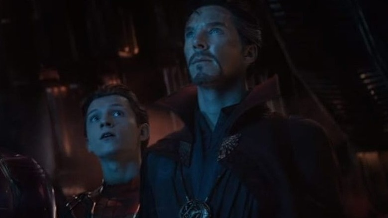 Doctor Strange and Spider-Man on Ebony Maw's ship