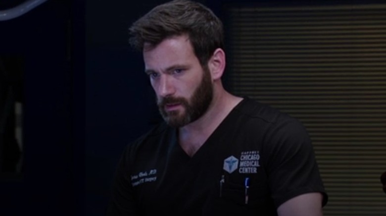 Colin Donnell looking serious in Chicago Med