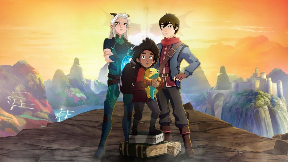 Ezran, Callum, and Rayla in The Dragon Prince