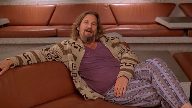 The Dude lounges on a couch