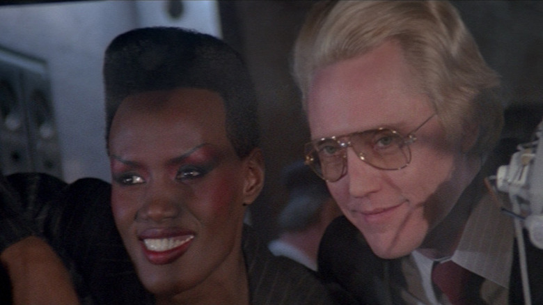 May Day (Grace Jones) and Max Zorin (Christopher Walken) in A View to a Kill