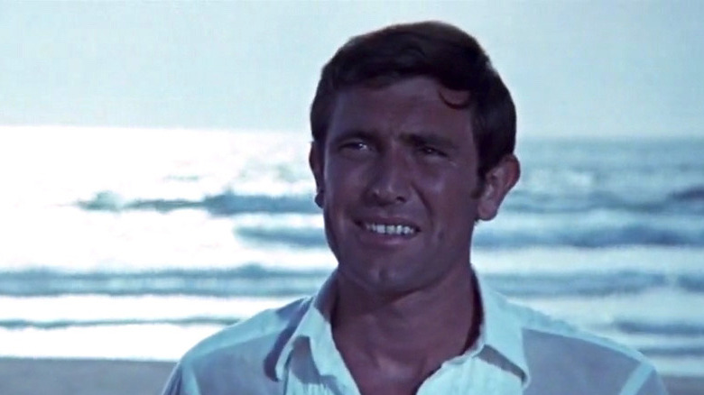 George Lazenby as James Bond in the beginning of "On Her Majesty's Secret Service"