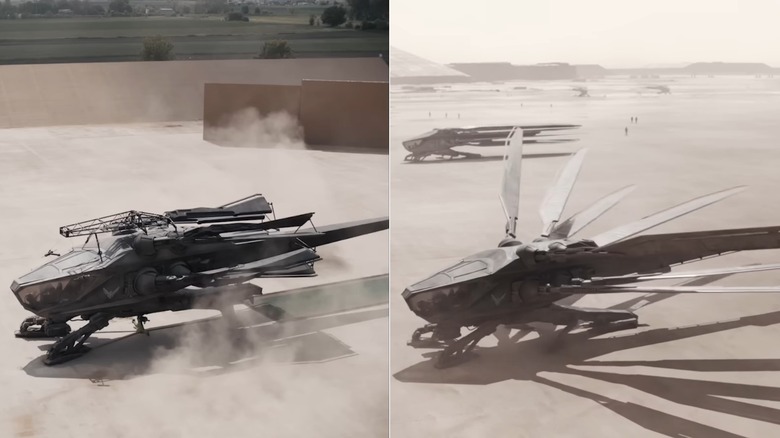 Before and after ornithopter vfx