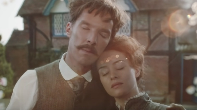 Benedict and Claire eyes closed