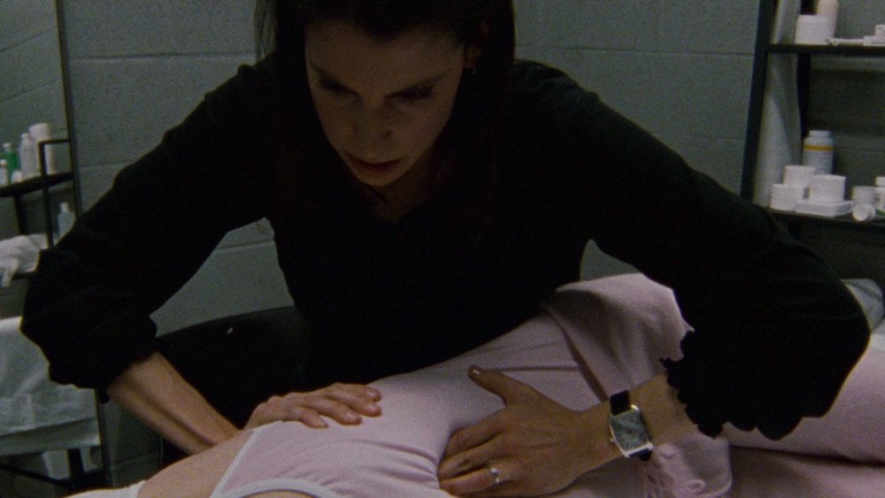 Natalie Portman as Nina Sayers receives a massage in Black Swan