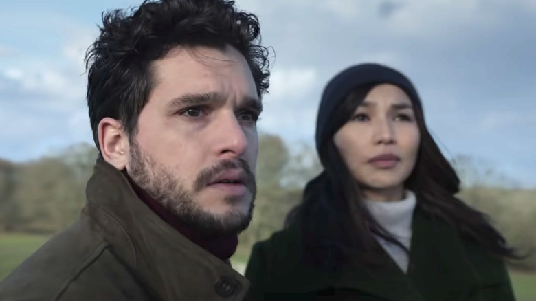 Kit Harington and Gemma Chan in "Eternals"