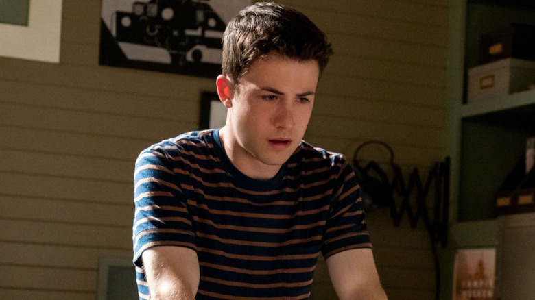 Clay Jensen looking scared