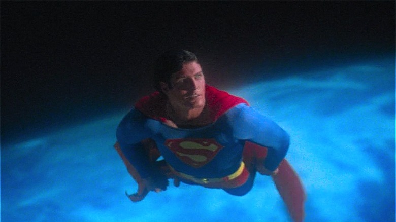 Christopher Reeve looking into distance 