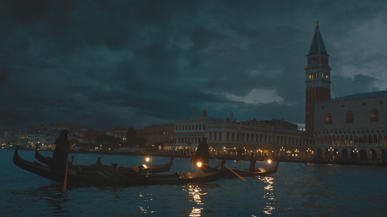 A gondola on the water