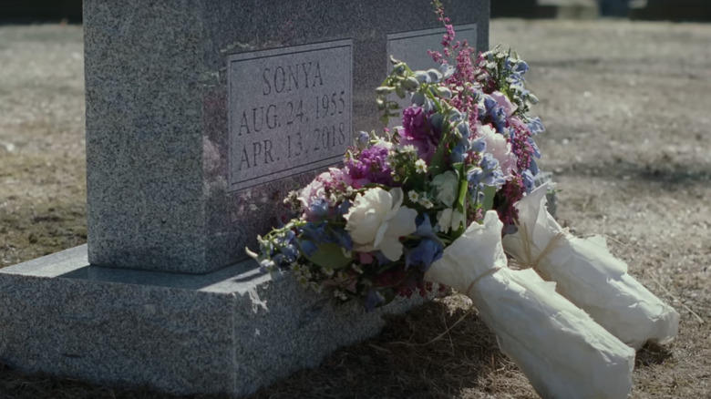 Otto visits Sonya's grave