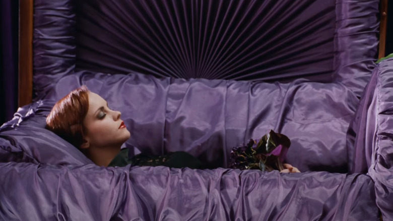 Anna in a casket