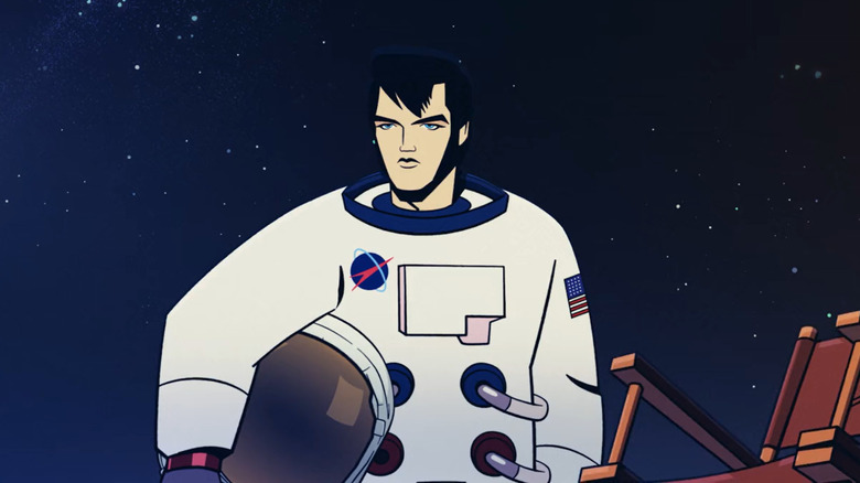 Elvis in a space suit