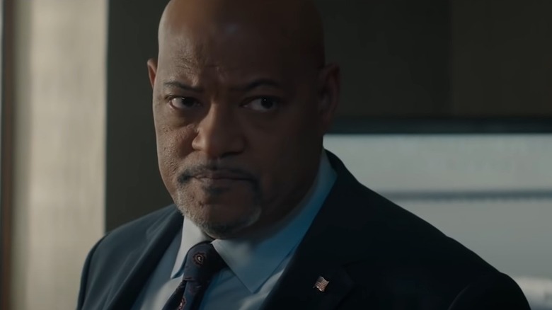 Laurence Fishburne frowning