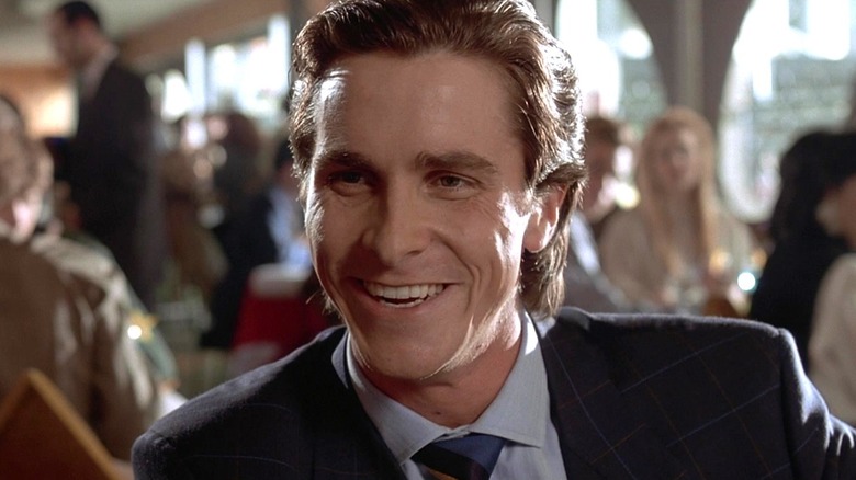 Patrick Bateman grinning