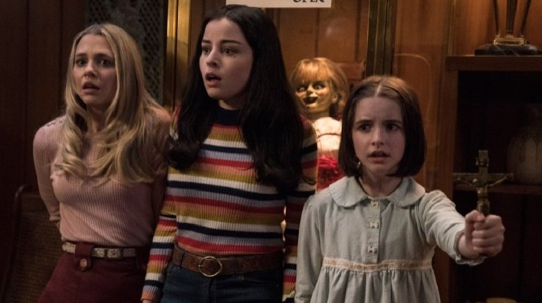 Mckenna Grace, Madison Iseman, and Katie Sarife in Annabelle Comes Home