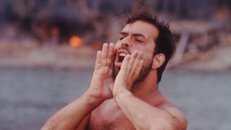 Francis Ford Coppola yelling on set