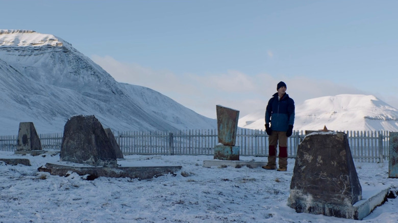 Alan at a cementary