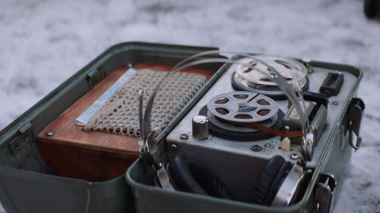 The recording box in snow