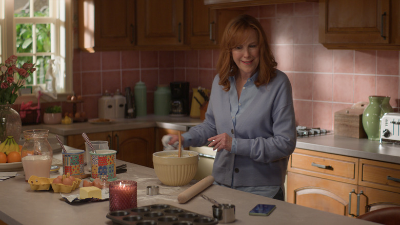 Ruth cooking in kitchen